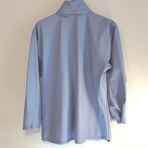 Helly Hansen Cornflower Hide-a-Hood Full Zip Pocketed Rain Jacket L - Picture 2 of 16